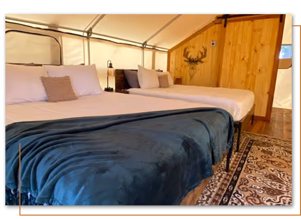 Mountain Mama glamping tent at Buffalo Ridge Camp Resort in Custer, SD