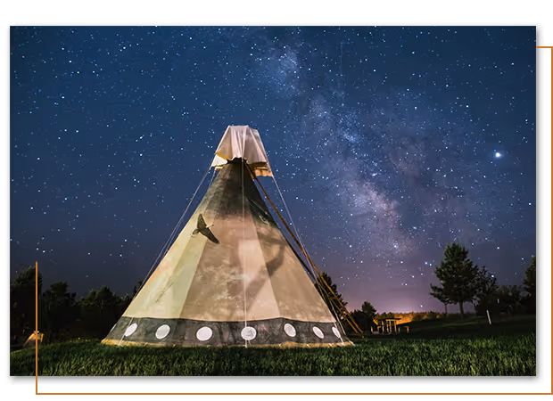 Eagle Deluxe Teepee at Buffalo Ridge Camp Resort in Custer, SD