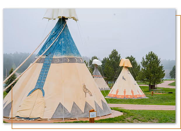 Coyote Deluxe Teepee at Buffalo Ridge Camp Resort in Custer, SD