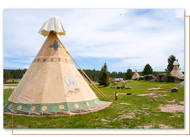 Mountain Goat Standard Teepee at Buffalo Ridge Camp Resort in Custer, SD