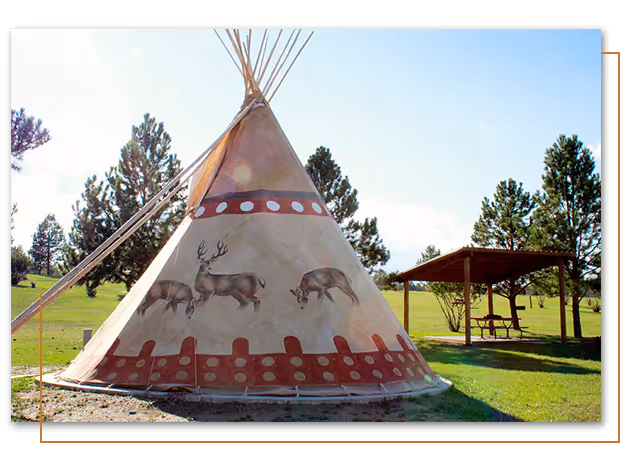 Deer Standard Teepee at Buffalo Ridge Camp Resort in Custer, SD