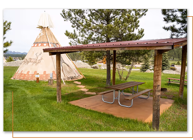 Deer Standard Teepee at Buffalo Ridge Camp Resort in Custer, SD