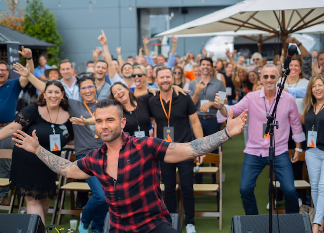 Jay Allen with VIP Ignite Guests