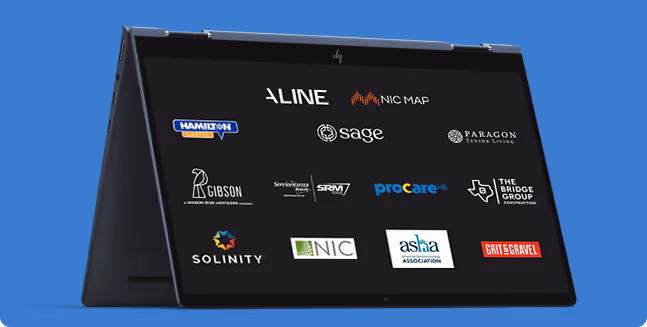 Screen with list of BTG sponsors