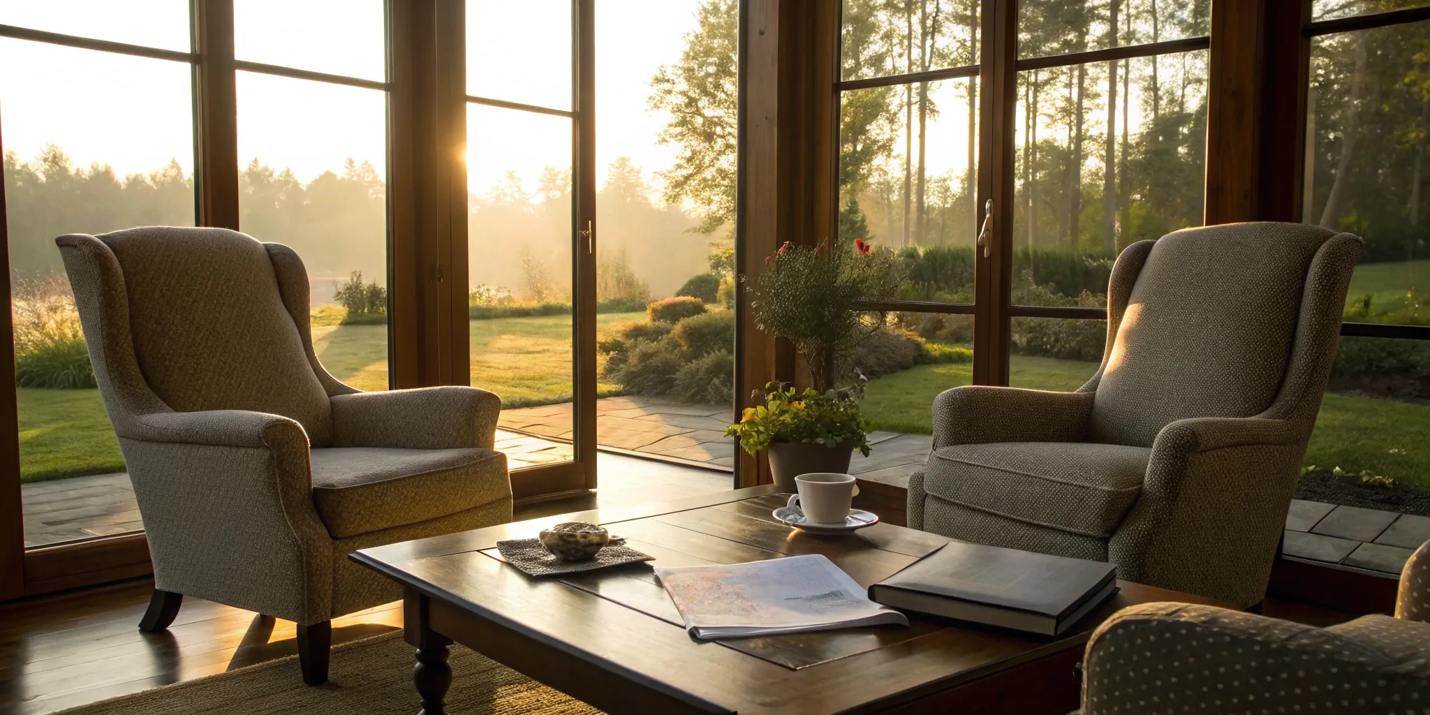 Living room of a home whose owner is getting a quote for a home equity loan.