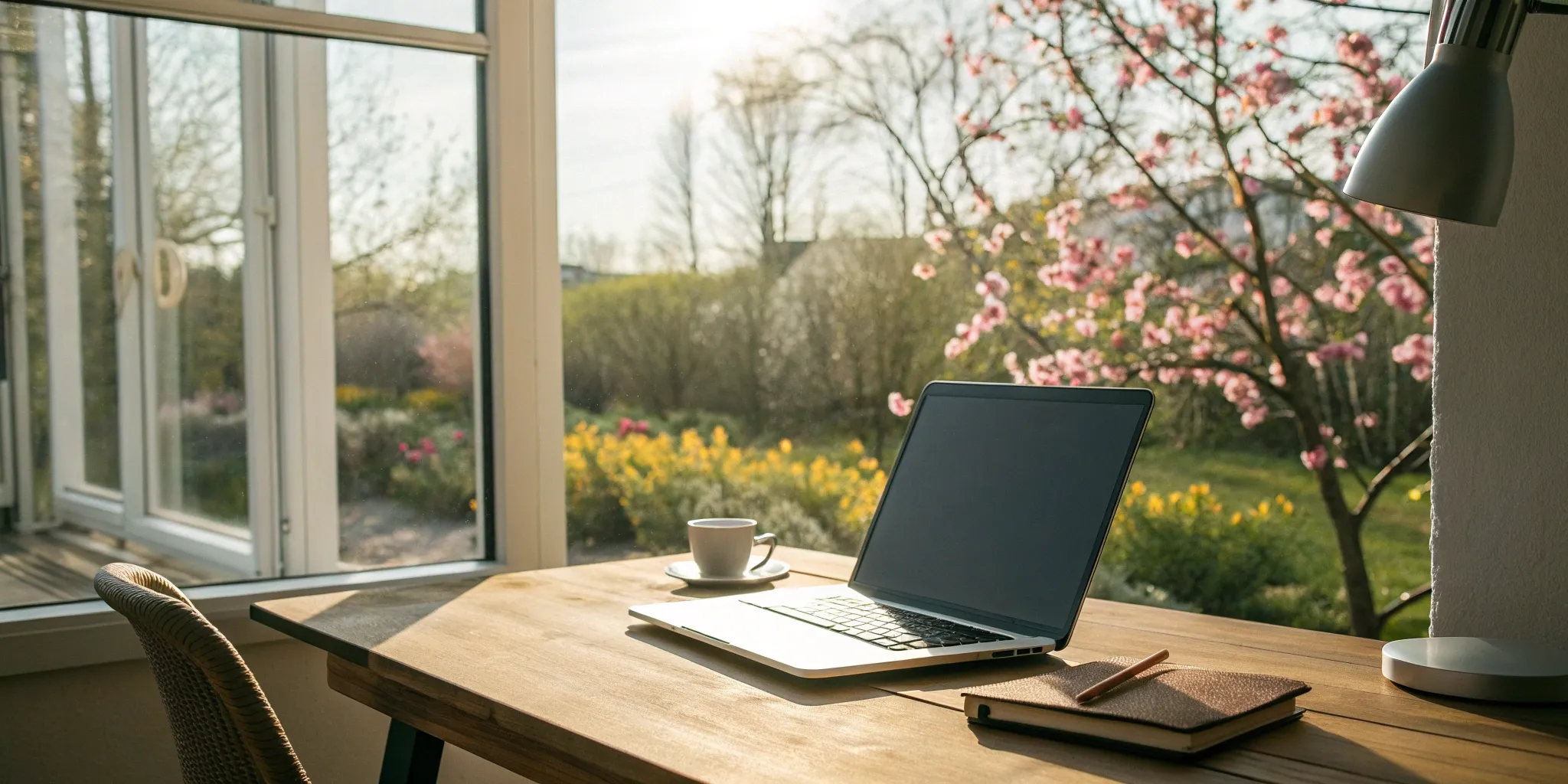 Home office desk of a self-employed person getting a mortgage with less than 1 year of business history.