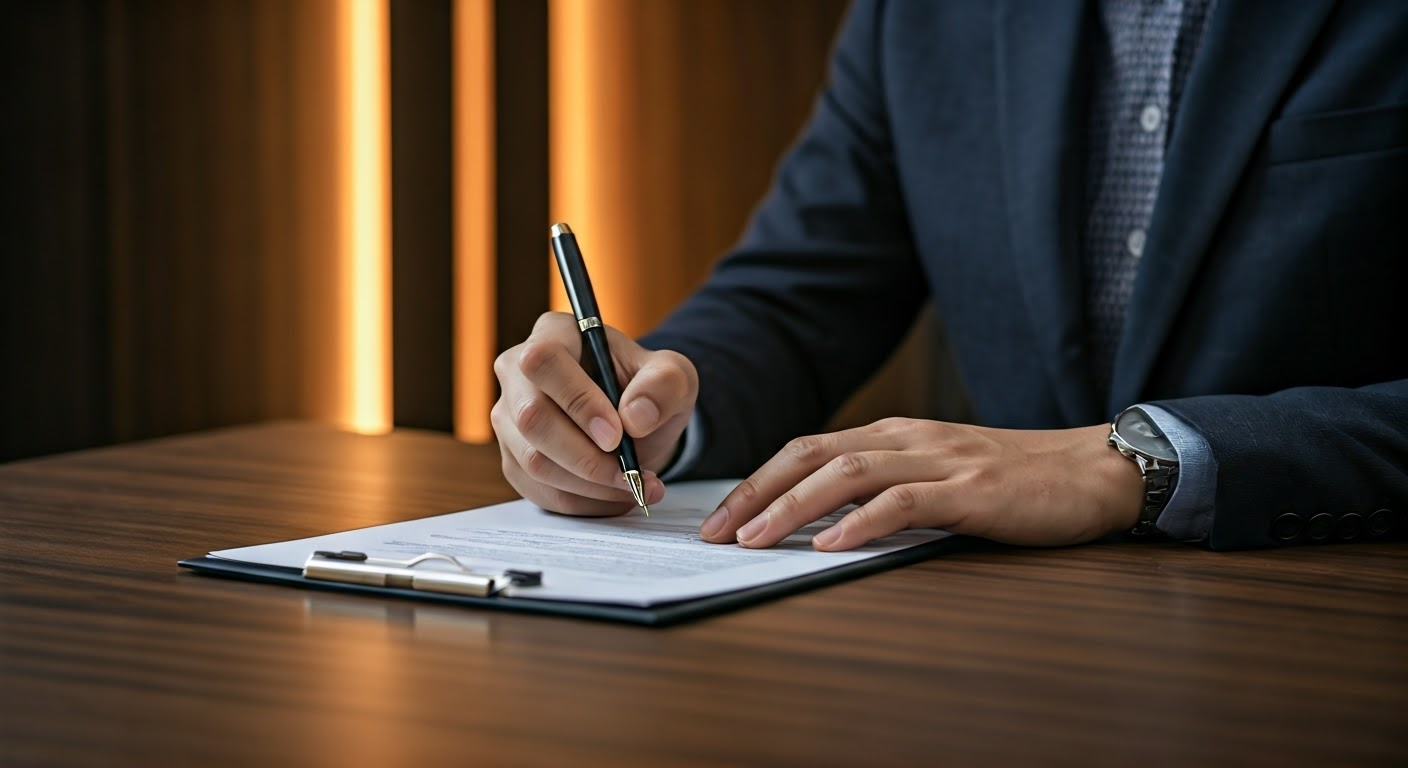 Signing an executive contract