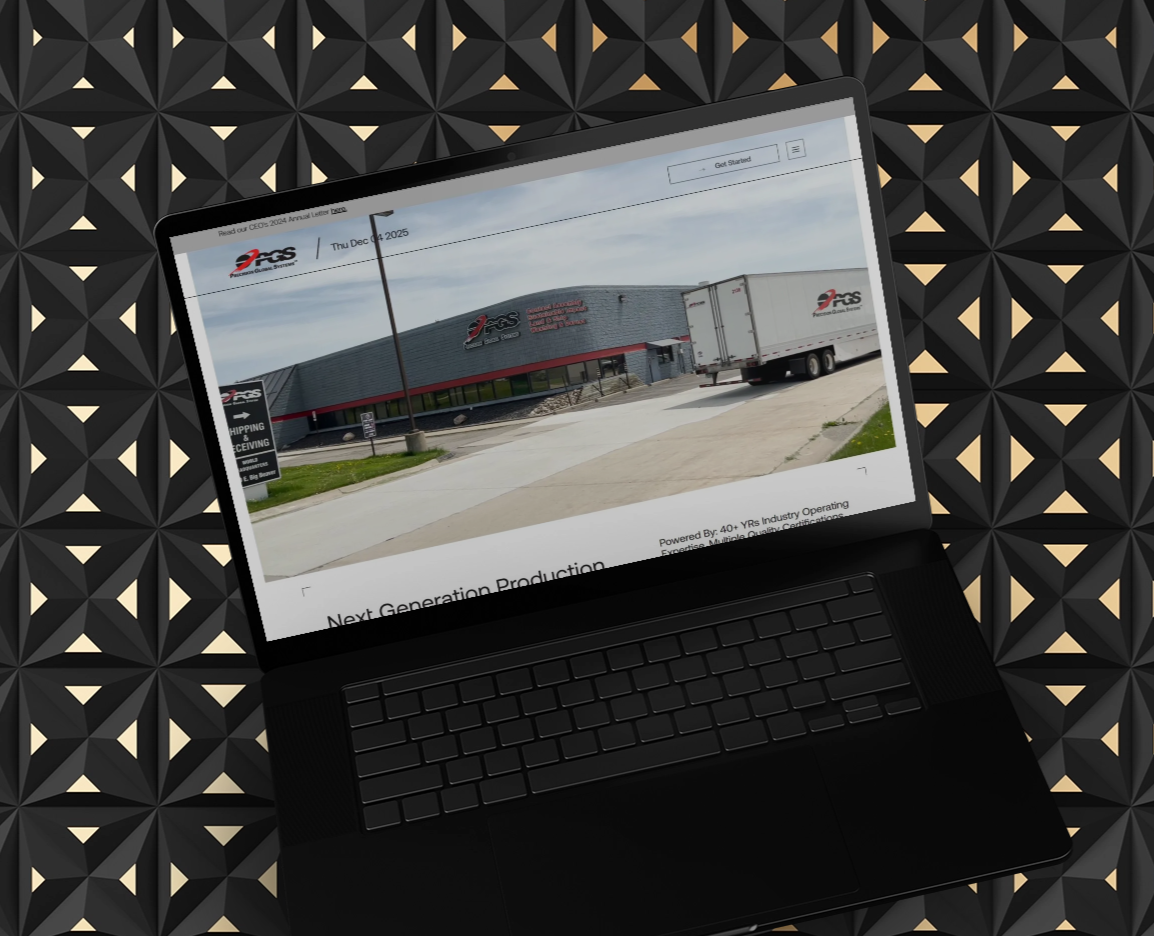 website mockup displayed on a laptop