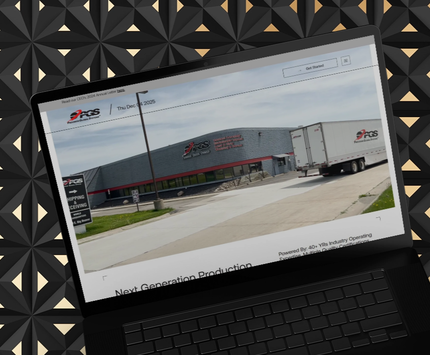 website mockup displayed on a laptop