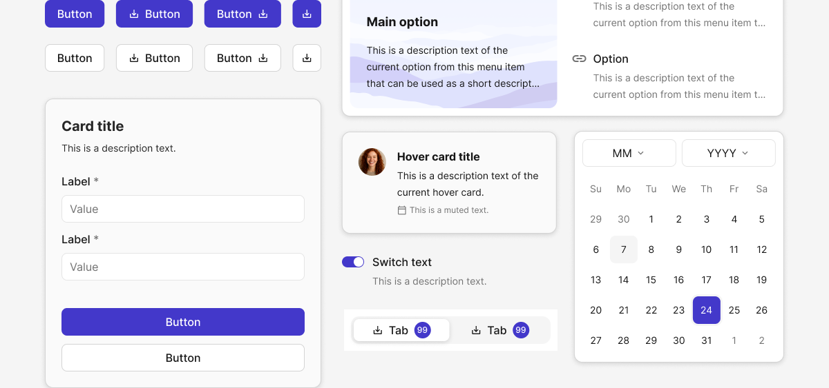 Figma Design System Tailwind CSS