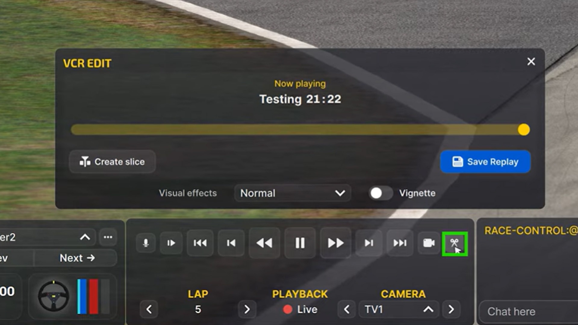 iRacing interface