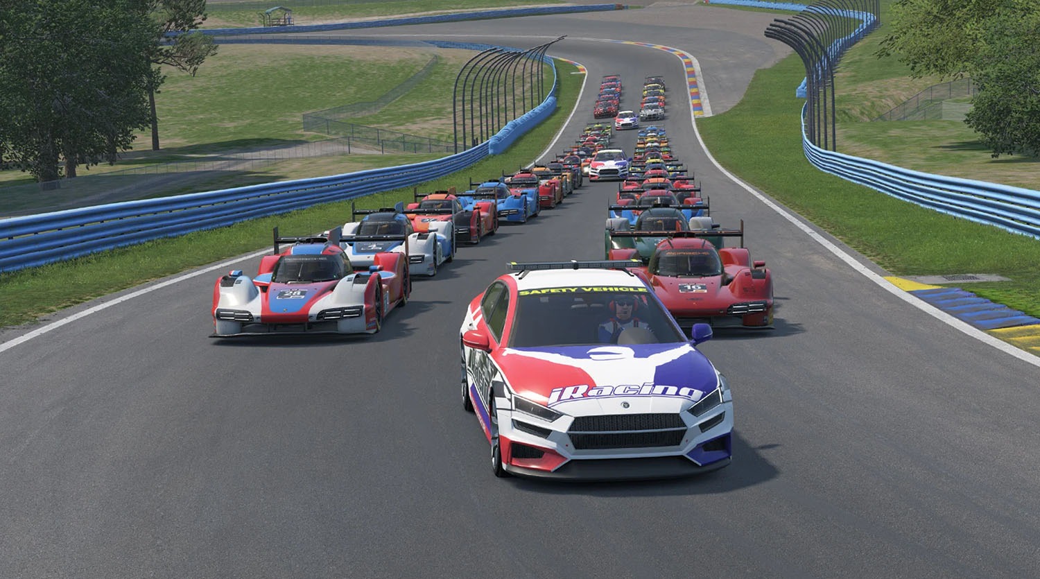 iRacing race field on track ahead of the Season 4 2026 update