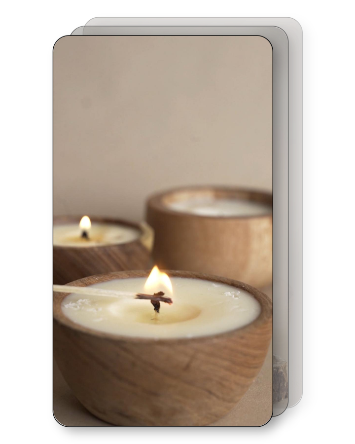 Minimal Wooden Candles Pack