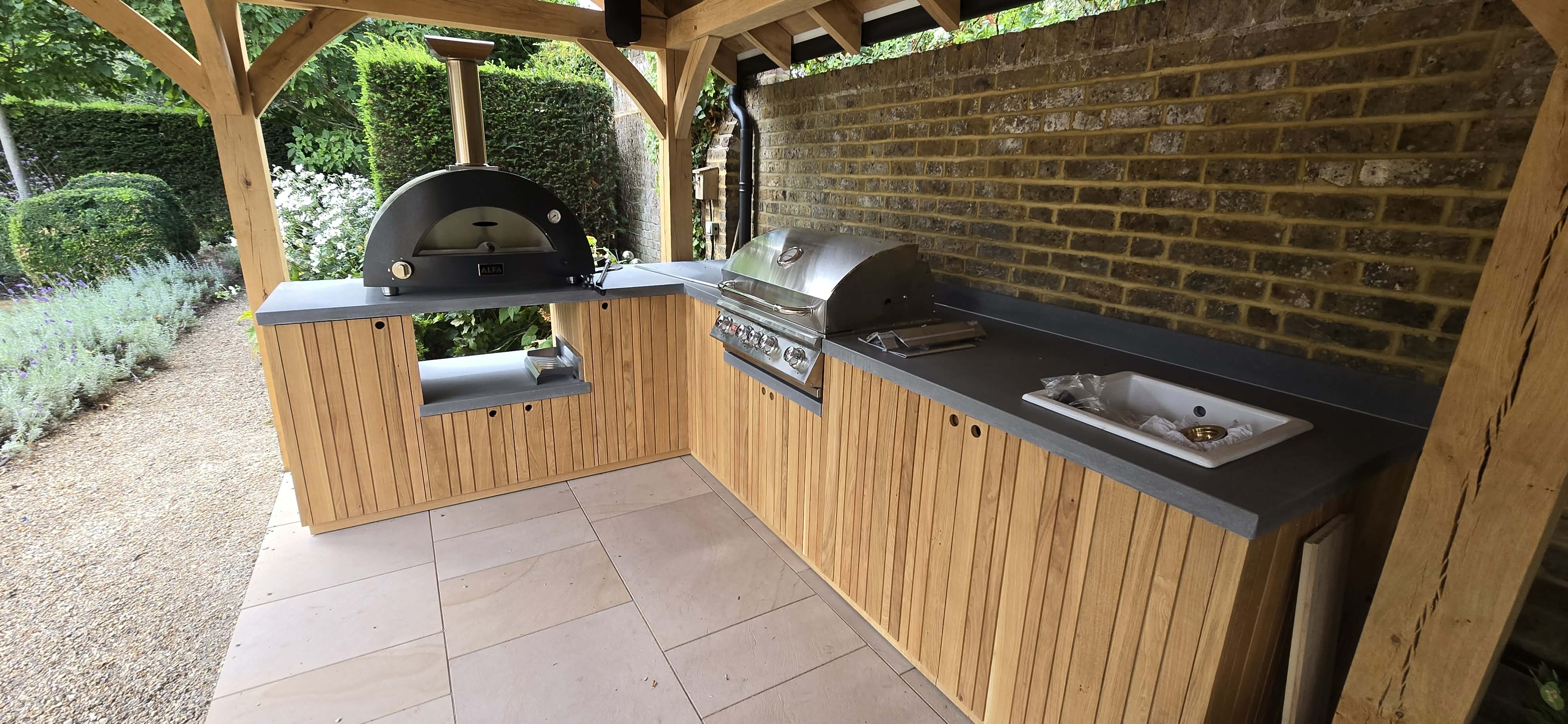 Mid Grey Concrete BBQ Station