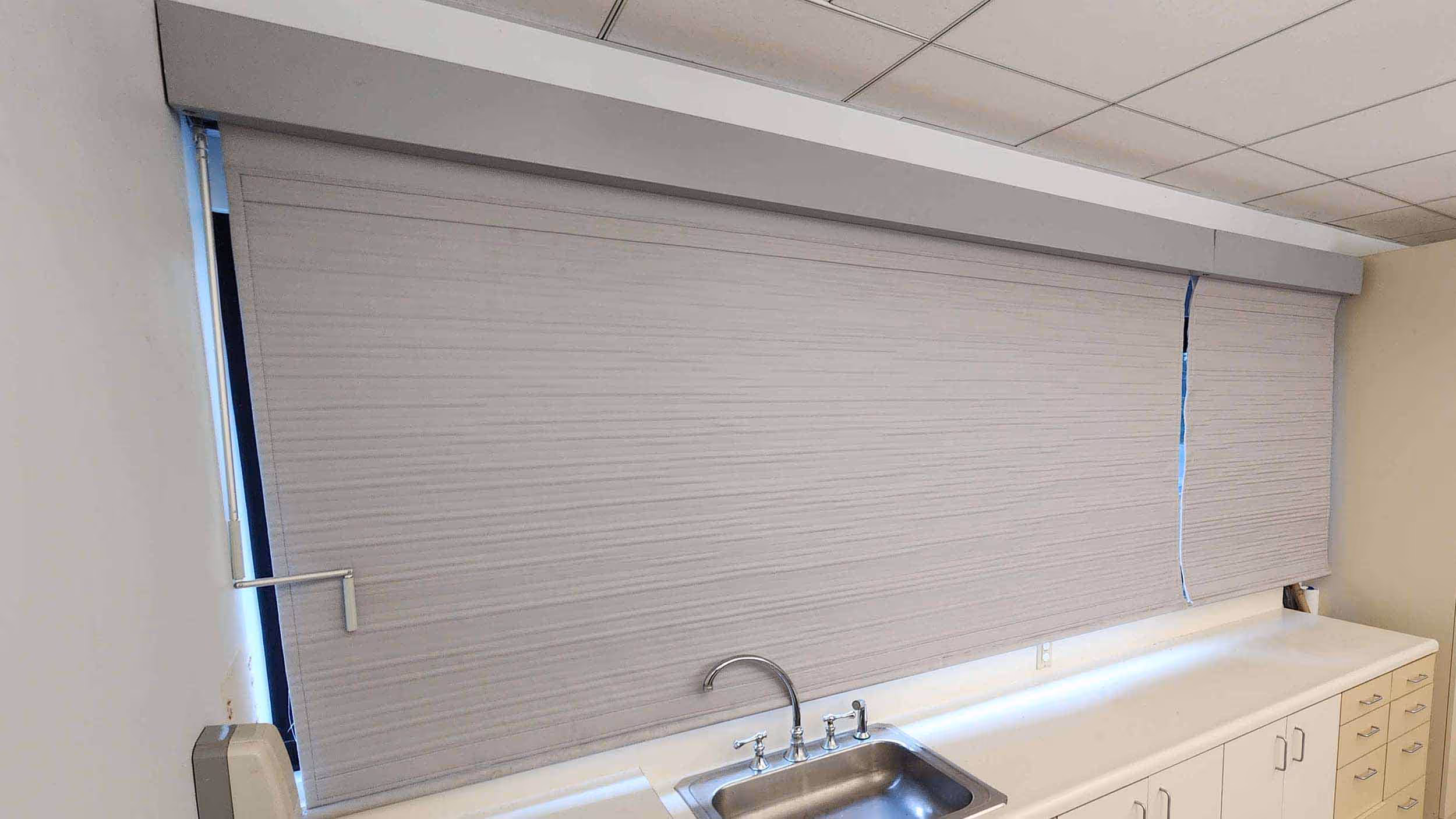 Ballistic Shades: School Utility Room Window