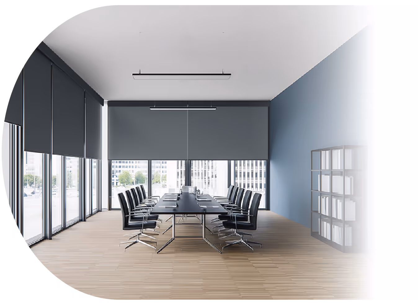 Bullet resistant window shades and door shields for windows on corporate buildings, business entrances, or interior office doors