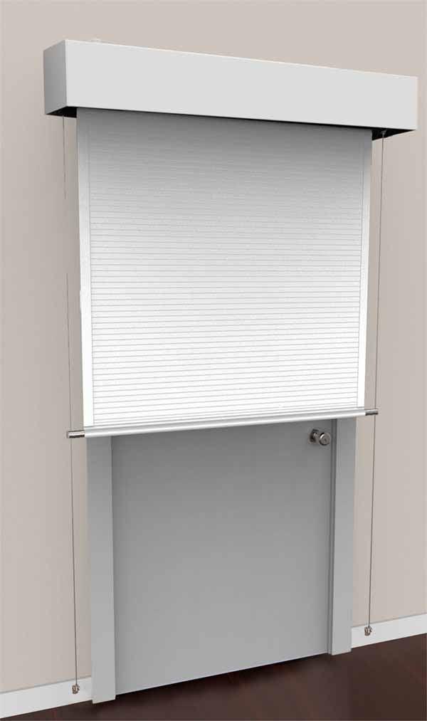 Roll-Up Door Shields with Cable Guided Hem Bar