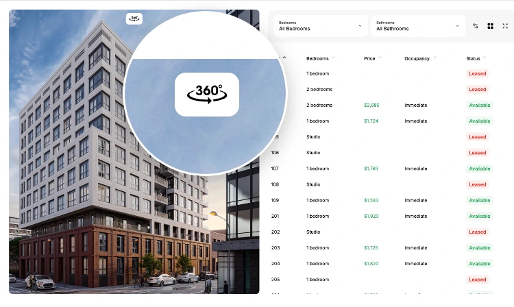 360 für den Planpoint Viewer für Mehrfamilienhäuser