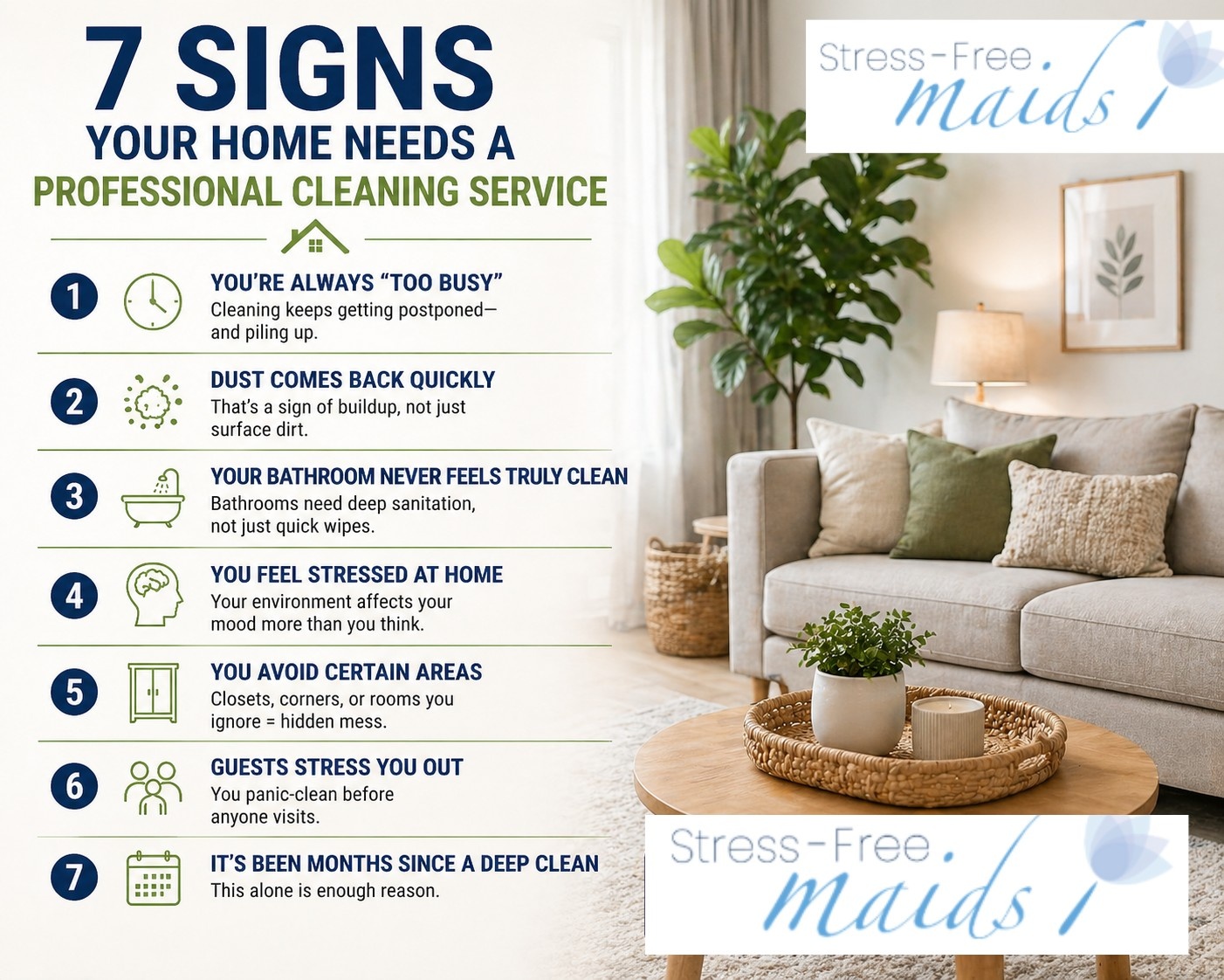 Hiring a cleaning service isn’t just about convenience—it’s about:Saving timeReducing stressCreating a healthier living space🏡 A clean home isn’t a luxury—it’s a better way to live.