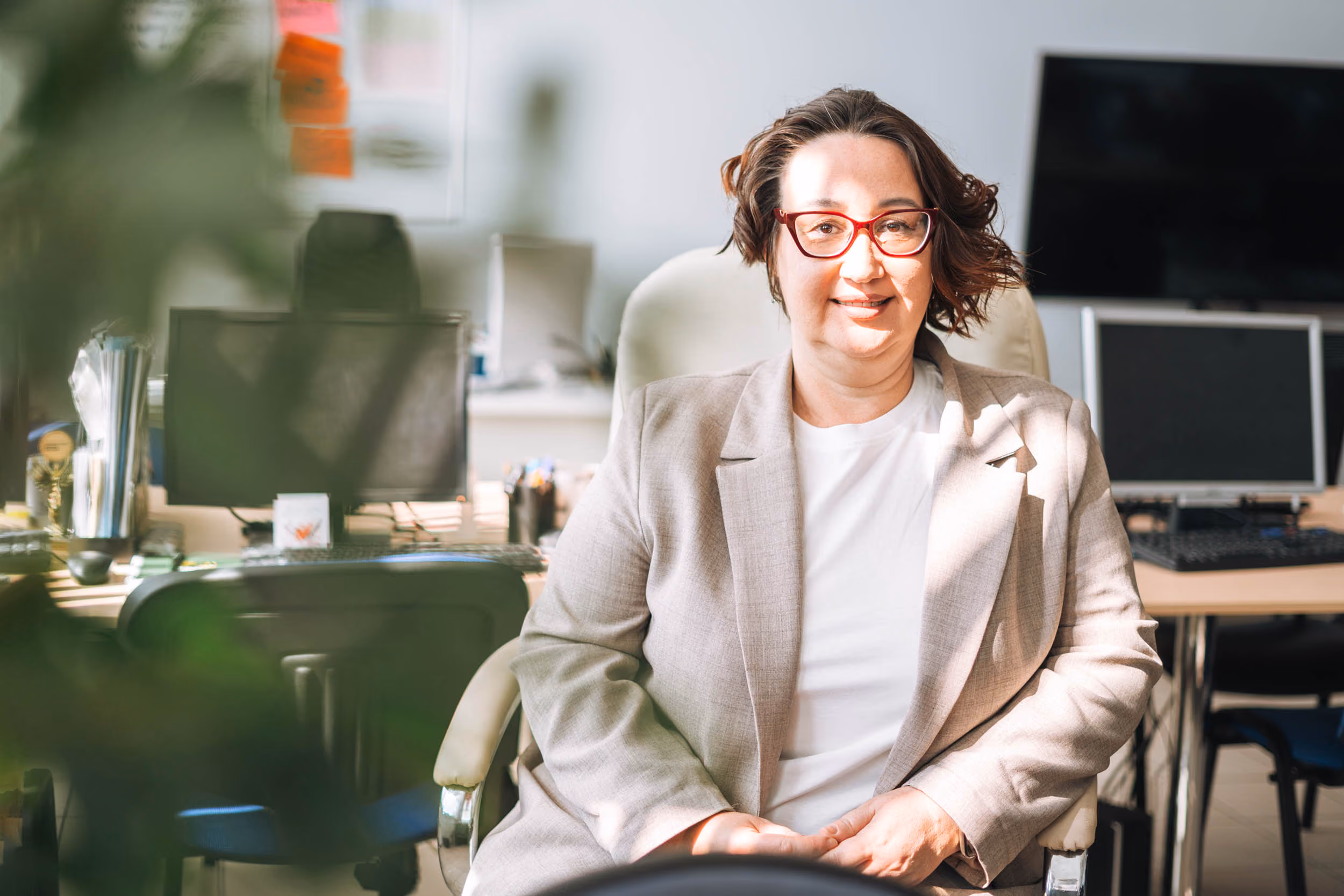 Smiling business professional