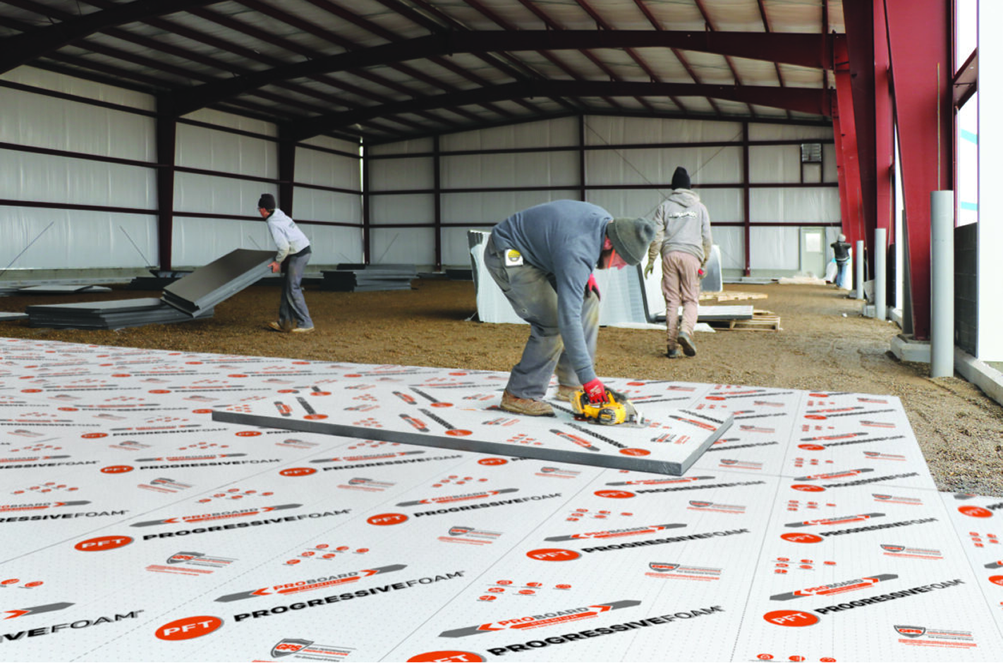Photograph of Progressive Foam's Proboard® Versa™ VP Premium GPS insulation installation