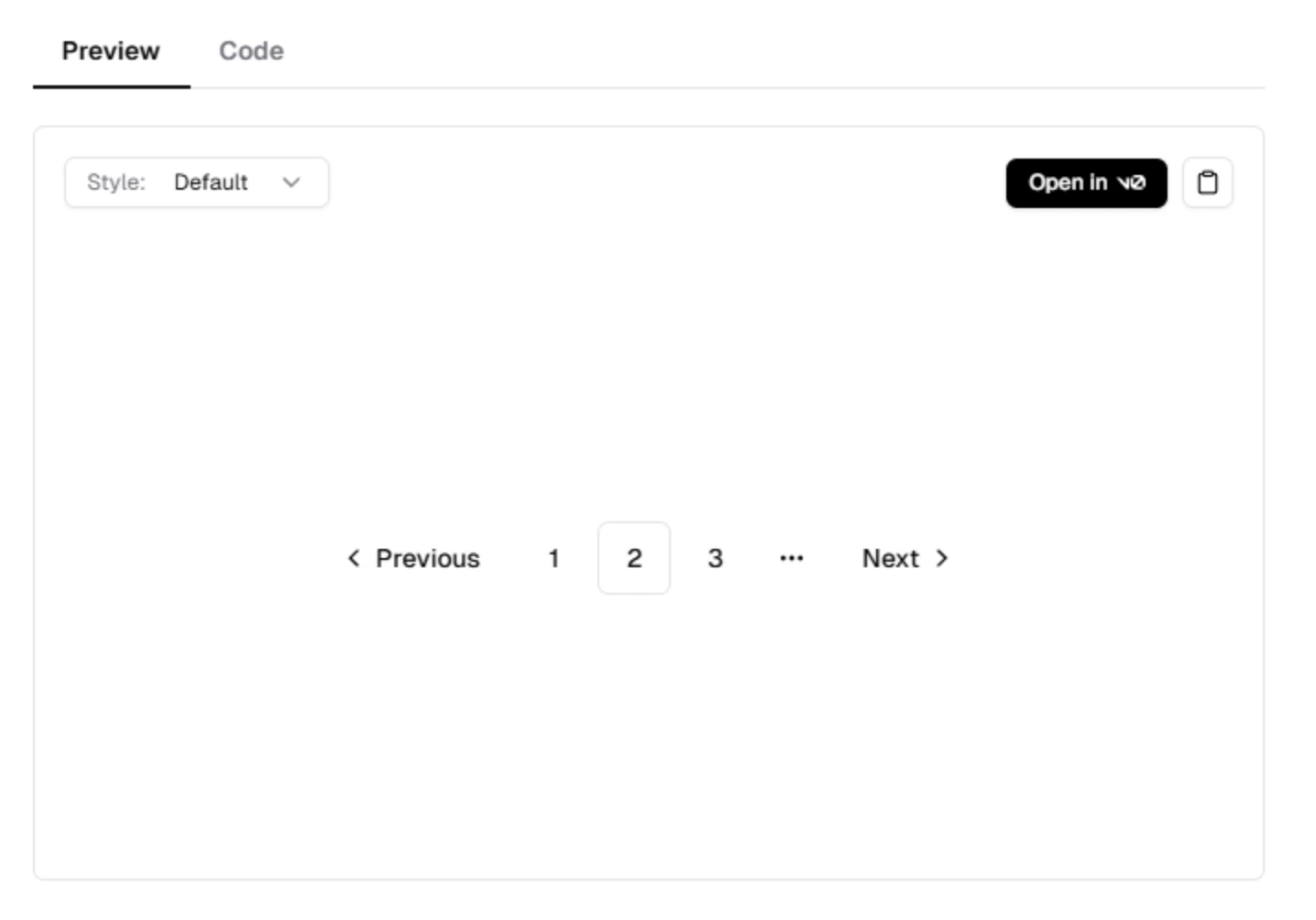 previewing pagination component