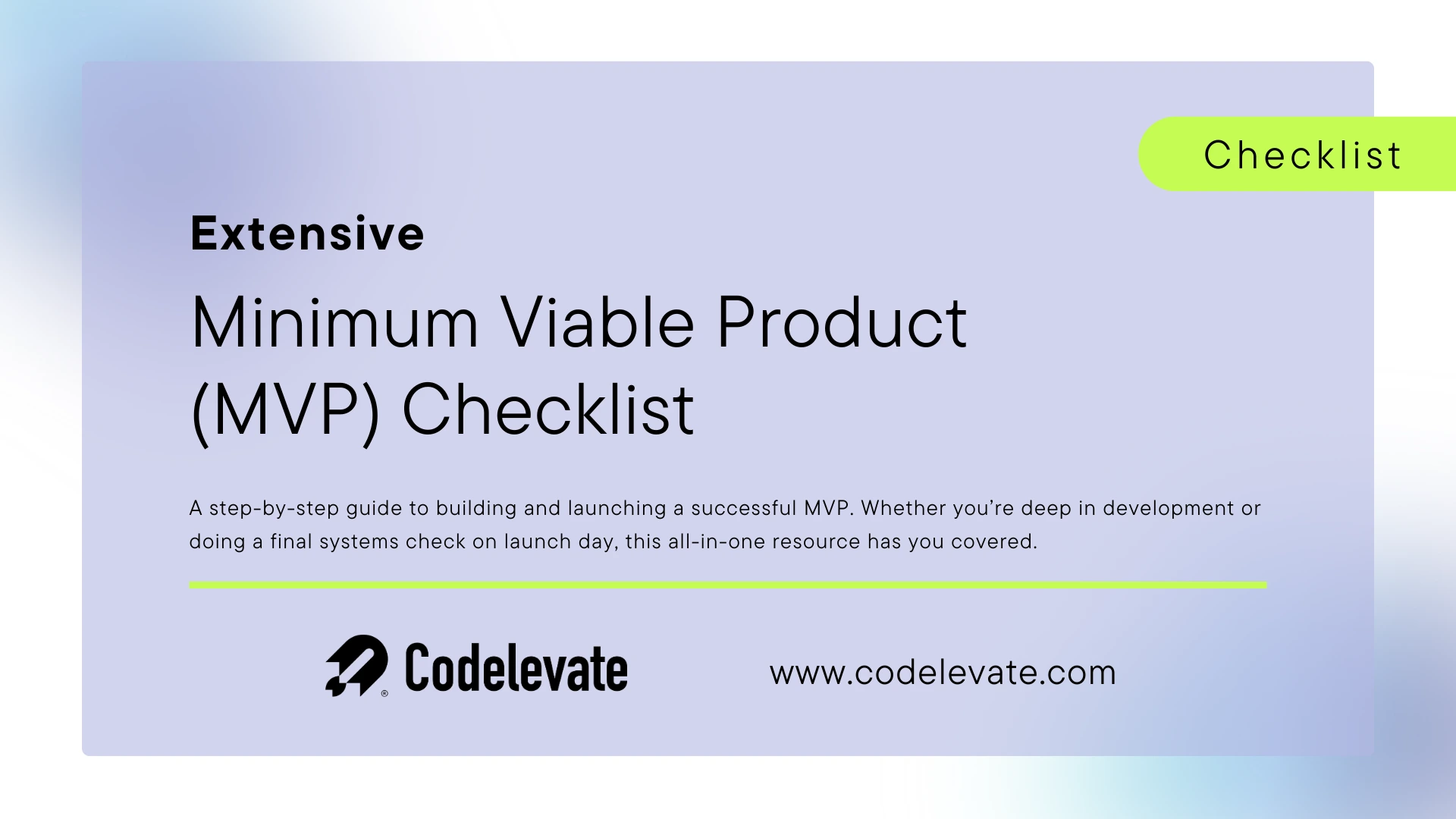 MVP Checklist