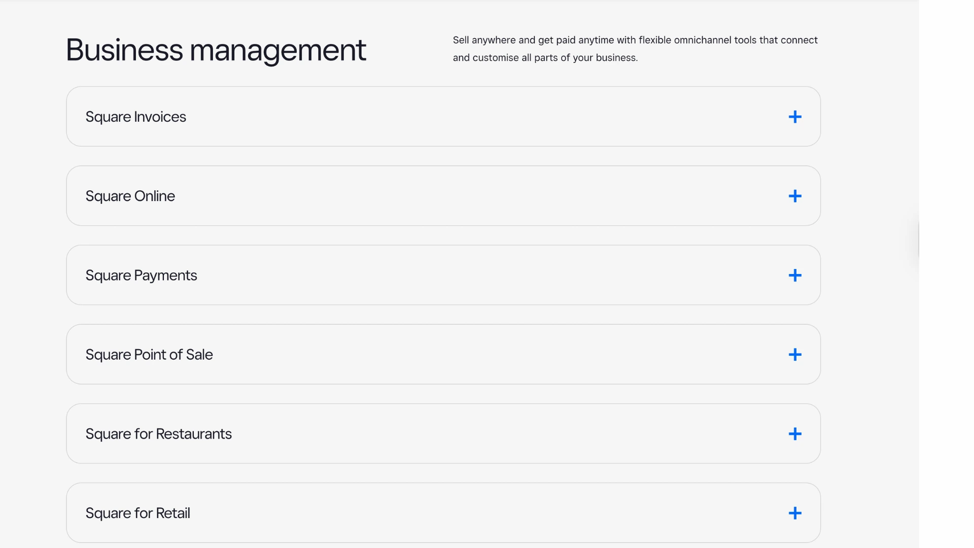 Square business management features