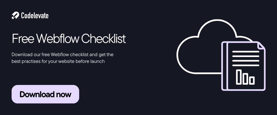 Free Webflow checklist for companies