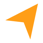 Orange navigation arrow pointing up and to the right.