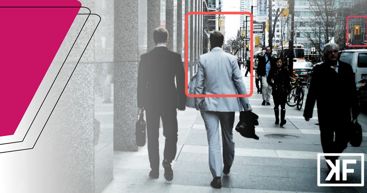 Transforming Your Business with Computer Vision, demonstrated with a city scene through lens of computer vision