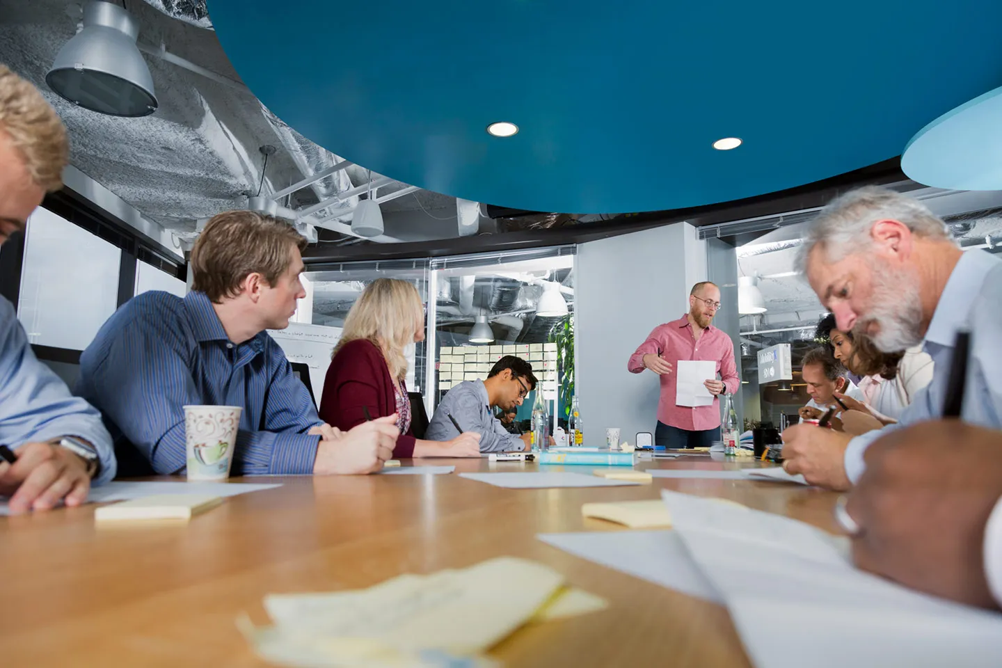 AI roadmap illustrated by group of people brainstorming