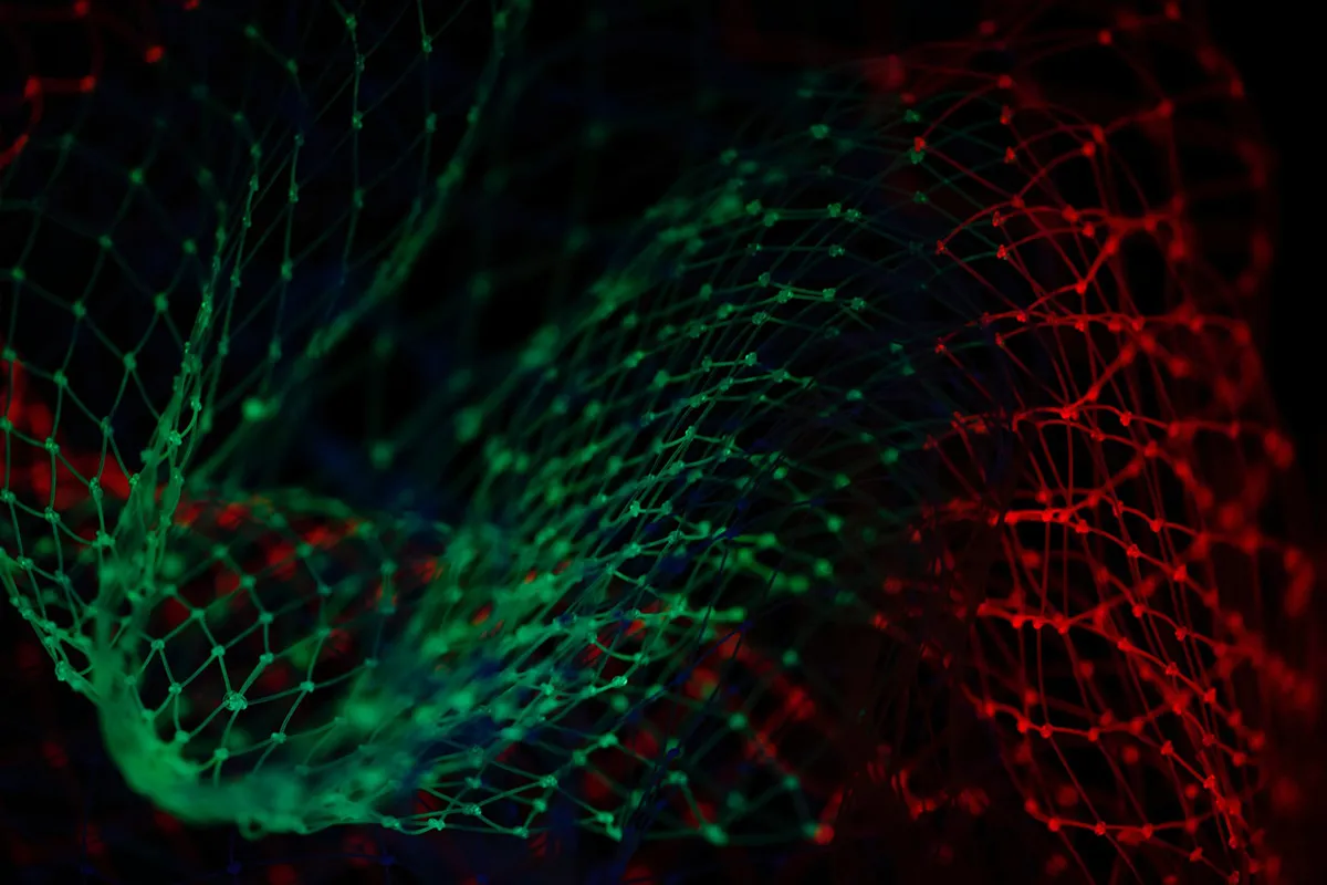 NLP Annotation represented by colorful mesh illustration