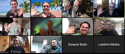 Screenshot of KUNGFU.AI employees on Zoom