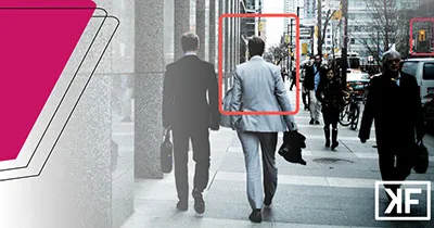 Transforming Your Business with Computer Vision, demonstrated with a city scene through lens of computer vision