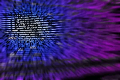 purple image with coding 