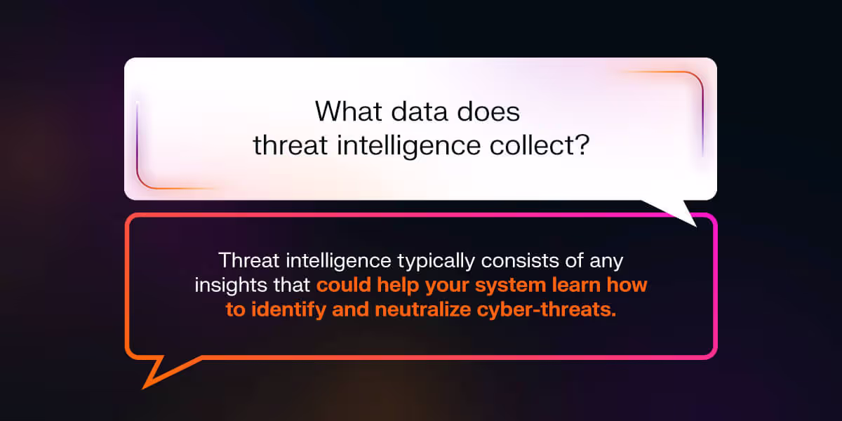 what data does threat intelligence collect