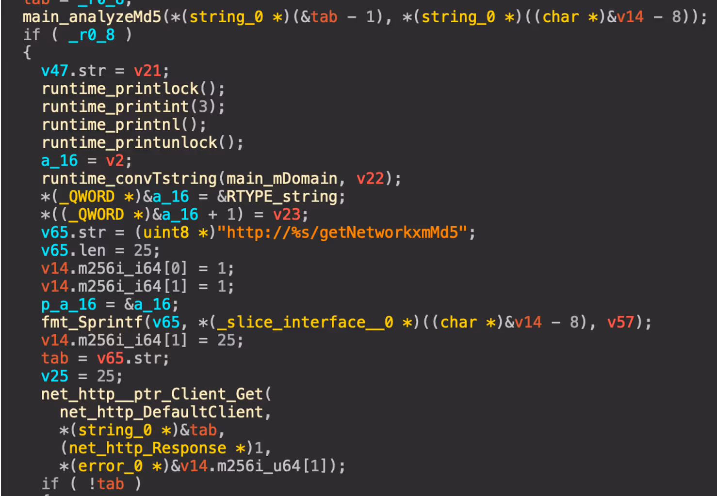 Part of networkxm checking MD5 hash.