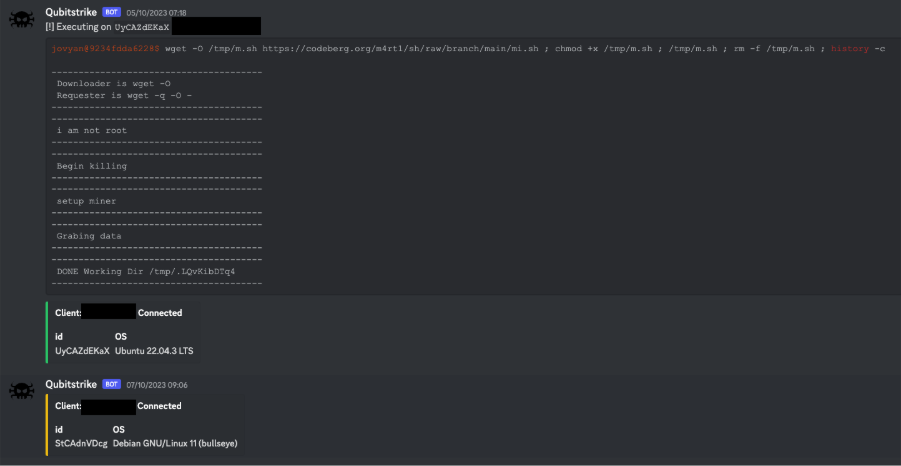 Example Qubitstrike output displayed in Discord