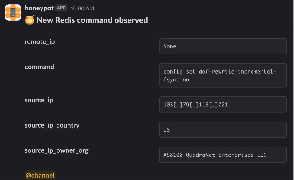 honeypot sensor