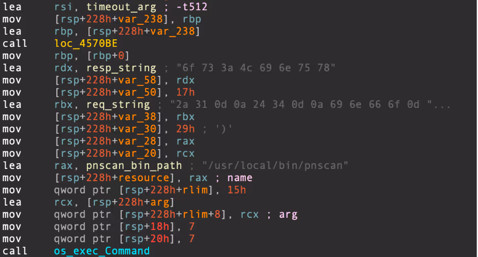 pnsan command construction and execution