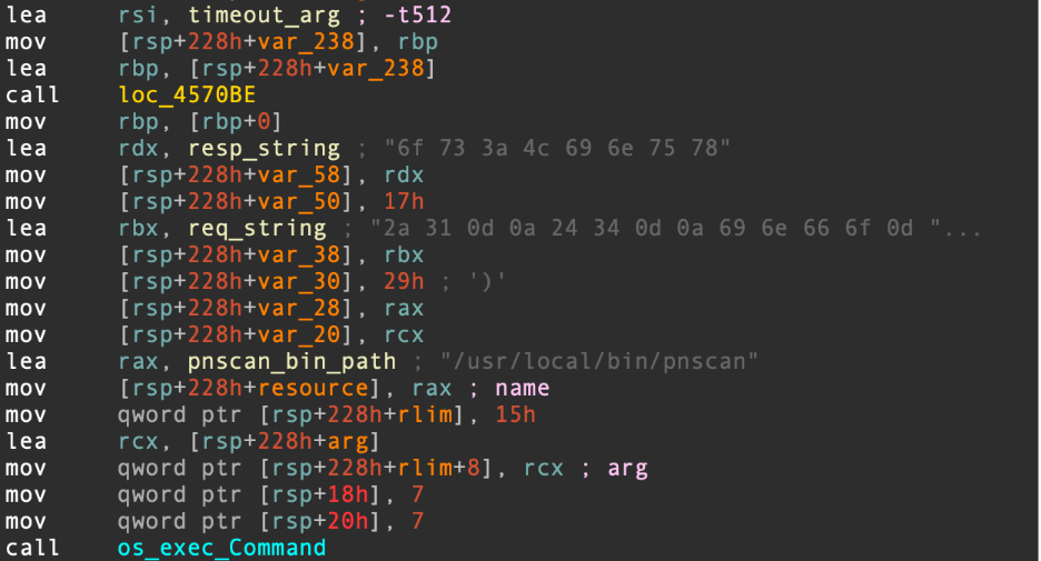 pnsan command construction and execution