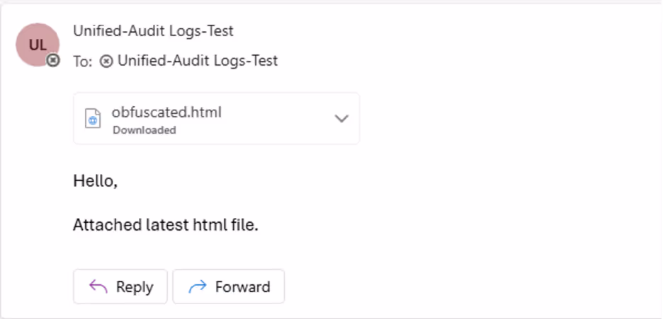 Test Email Screenshot