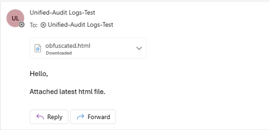 Test Email Screenshot