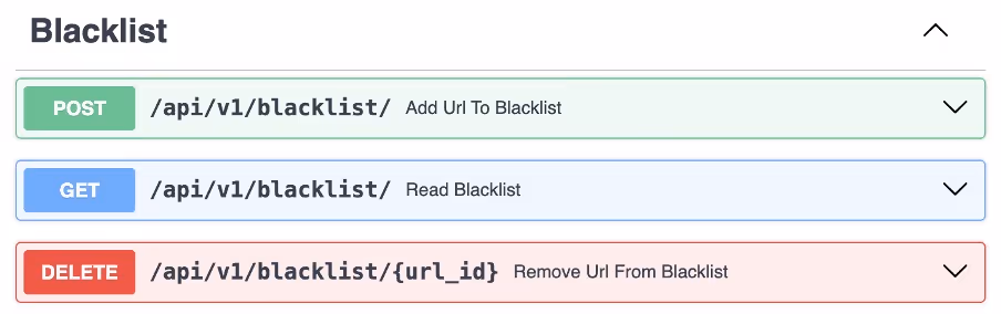 Blacklist endpoints shadow v2 DDoS