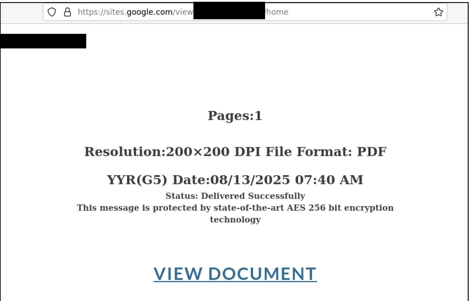 Another example of a legitimate file sharing endpoint sent in a phishing email and used to host a malicious link.